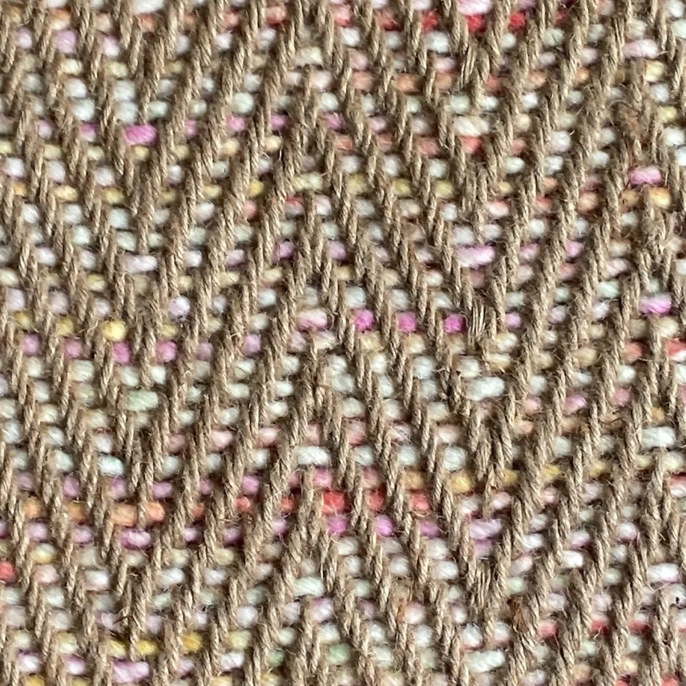 Chunky Woven Jute Area Rug Candy Multicolor